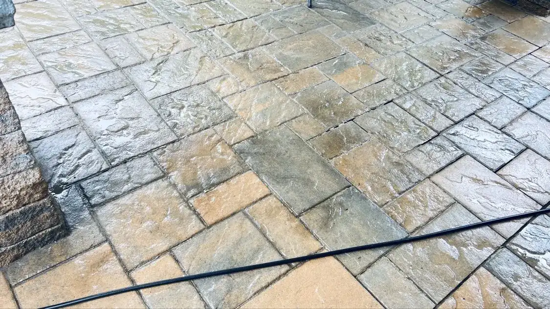 Surface after pressure washing