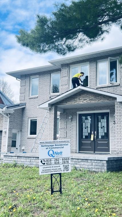 Nettoyage de vitres réalisé par QNett Services - Maison résidentielle à Gatineau