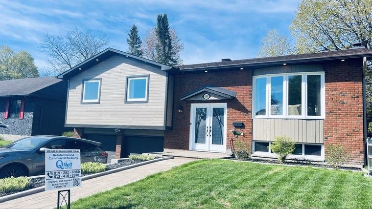 Nettoyage de vitres réalisé par QNett Services - Maison résidentielle à Gatineau